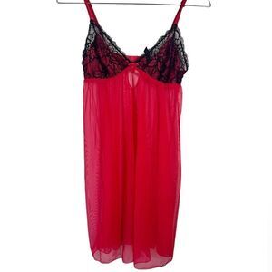Cosabella Red Mesh Babydoll Size M